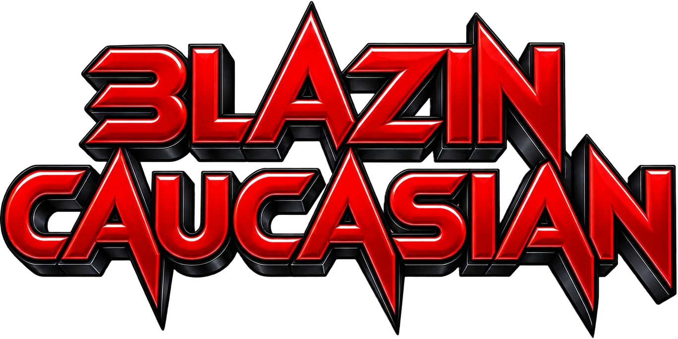 Blazin Caucasian Red Chrome Wordmark